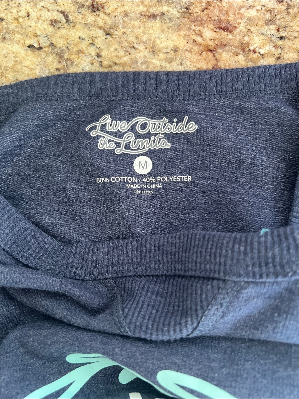 Grateful Thankful Blessed Navy Sweatshirt - Picture 5 of 6